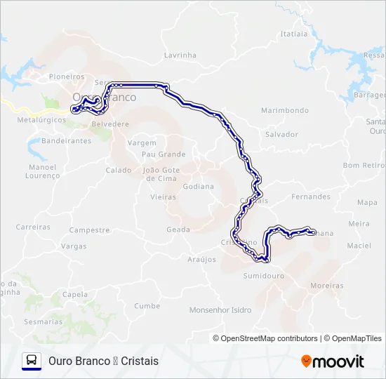 CRISTAIS Bus Line Map