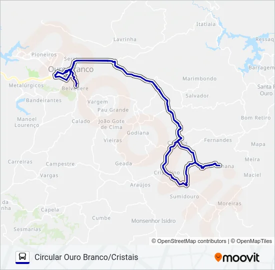 CRISTAIS Bus Line Map