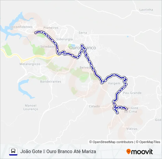 JOÃO GOTE Bus Line Map