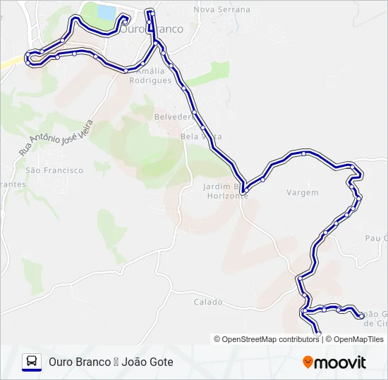 JOÃO GOTE Bus Line Map