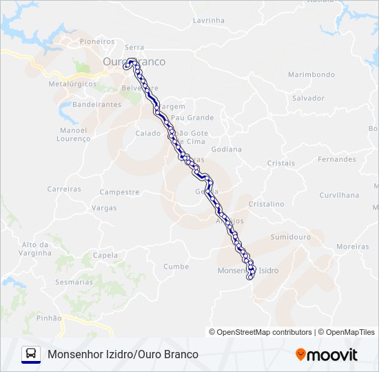 Mapa da linha SÃO JUDAS 4094.1 de ônibus