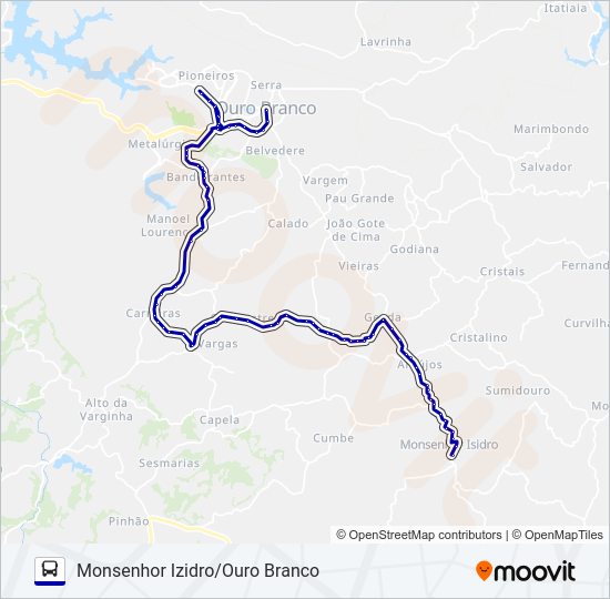 Mapa da linha SÃO JUDAS 4094.1 de ônibus