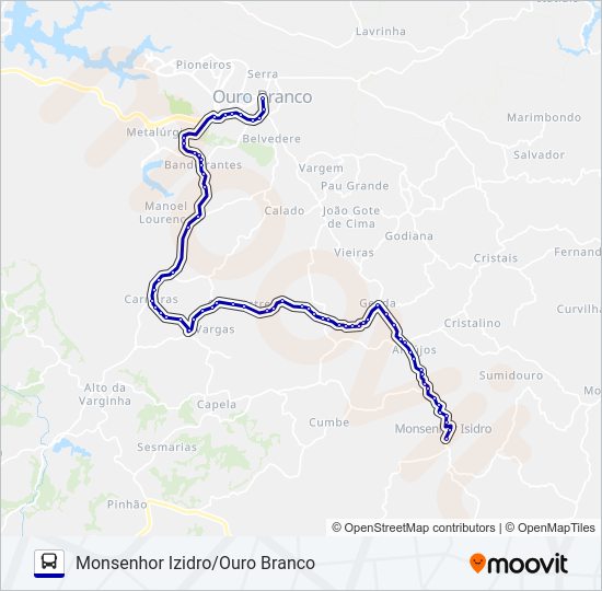Mapa da linha SÃO JUDAS 4094.1 de ônibus