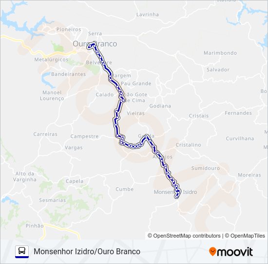 Mapa da linha SÃO JUDAS 4094.1 de ônibus