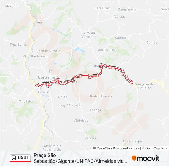 0501 Bus Line Map