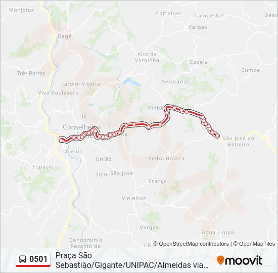 0501 Bus Line Map