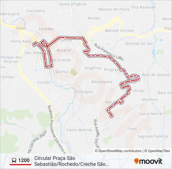 1200 Bus Line Map