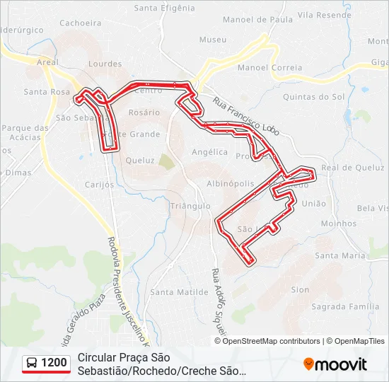 1200 Bus Line Map