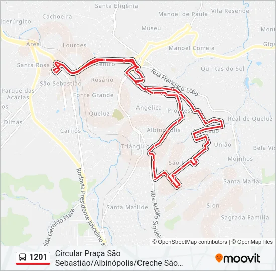 1201 Bus Line Map