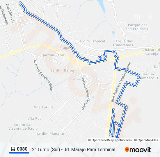 0080 Bus Line Map