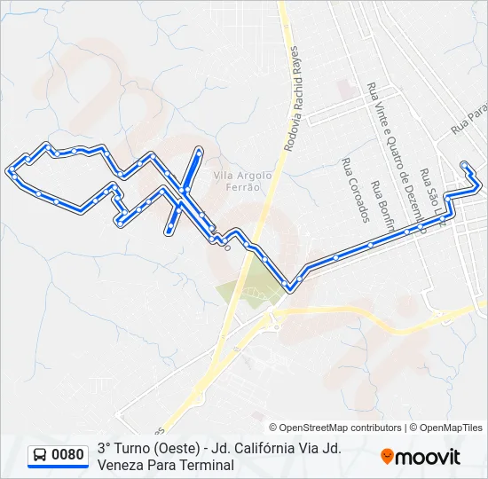 0080 Bus Line Map