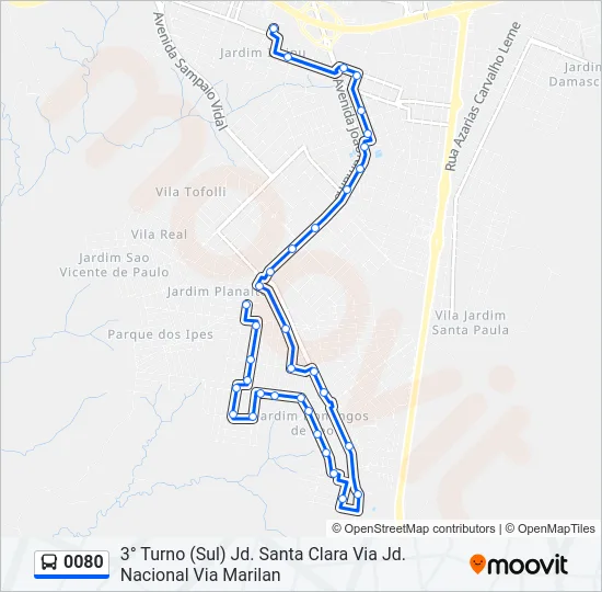 0080 Bus Line Map