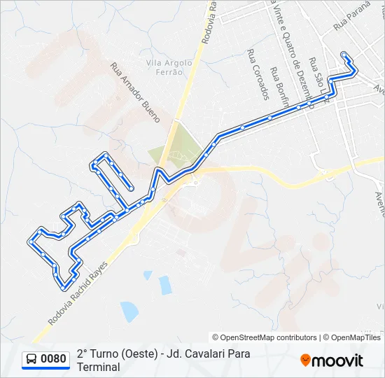 0080 Bus Line Map