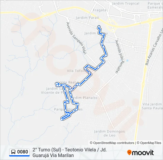 0080 Bus Line Map