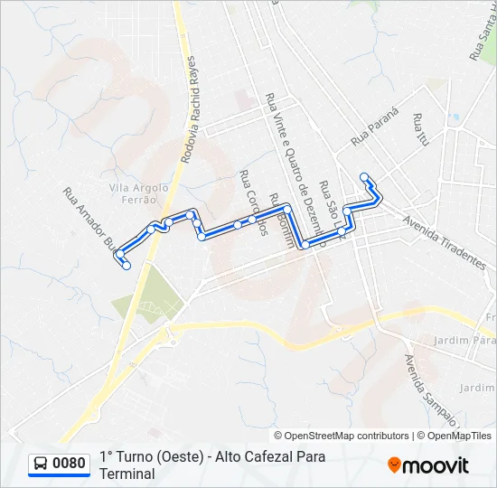 0080 Bus Line Map