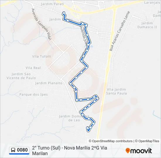 0080 Bus Line Map