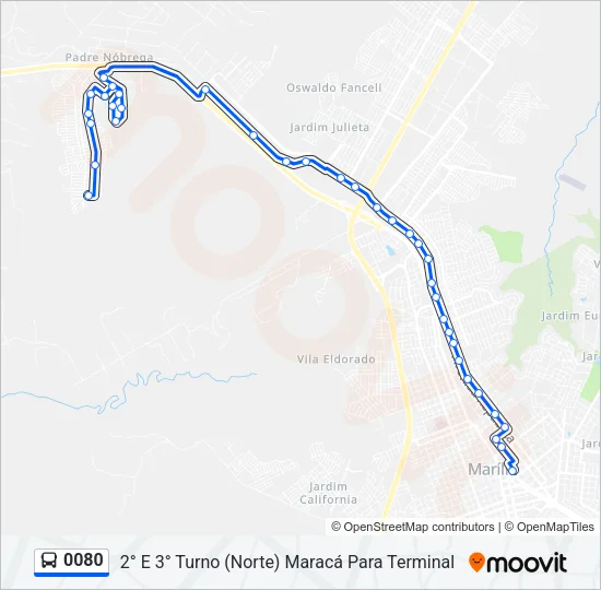 0080 Bus Line Map