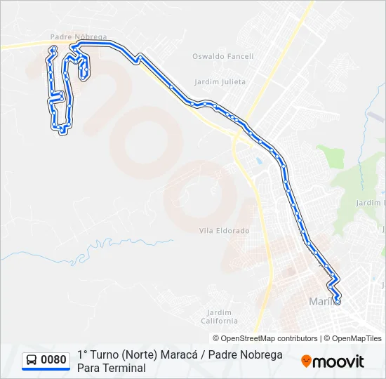 0080 Bus Line Map