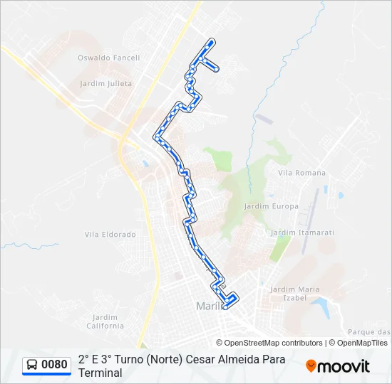 0080 Bus Line Map