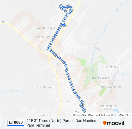 0080 Bus Line Map