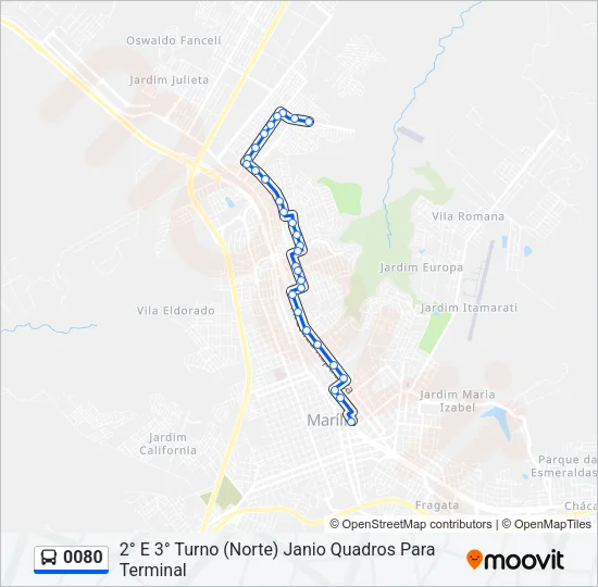 0080 Bus Line Map
