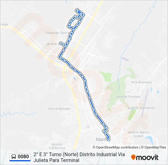 0080 Bus Line Map