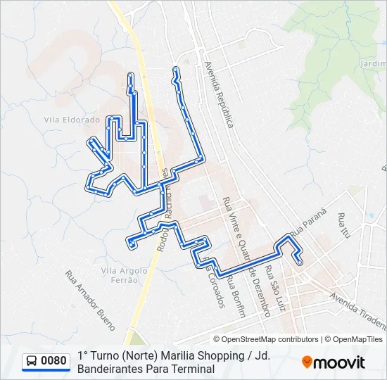 0080 Bus Line Map
