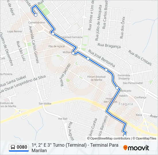 0080 Bus Line Map