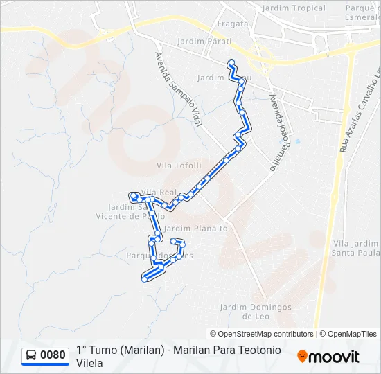 0080 Bus Line Map