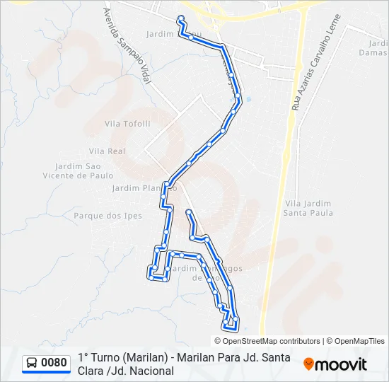 0080 Bus Line Map