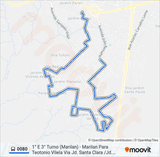 0080 Bus Line Map