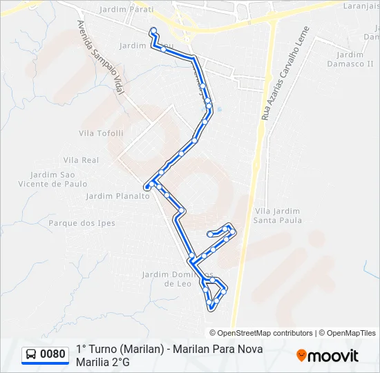 0080 Bus Line Map
