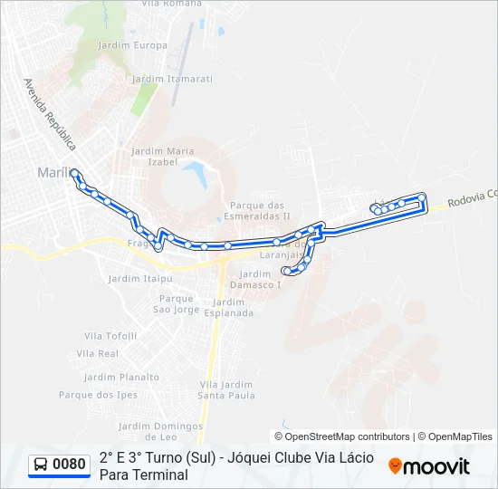 0080 Bus Line Map