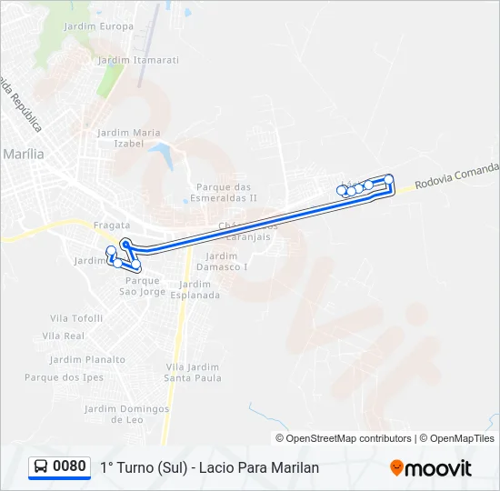 0080 Bus Line Map