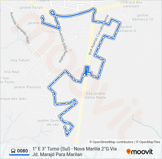0080 Bus Line Map