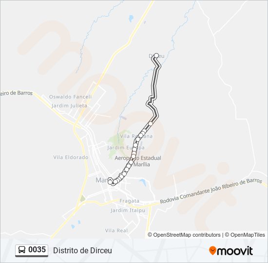 0035 bus Line Map