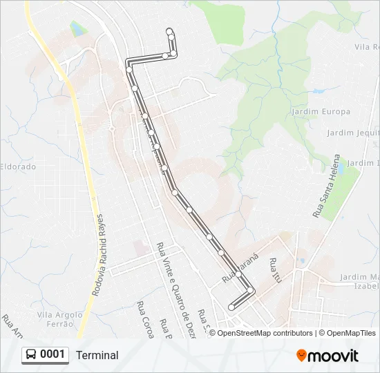0001 Bus Line Map