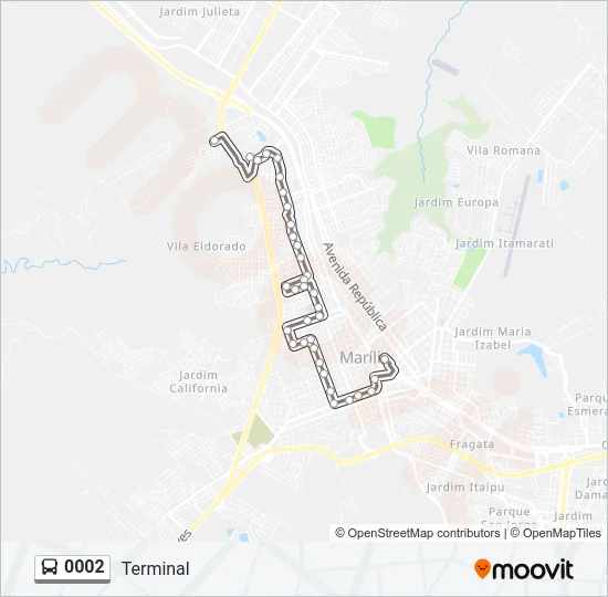 0002 Bus Line Map