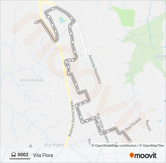 0002 Bus Line Map