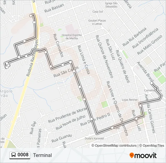 0008 Bus Line Map