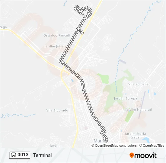 0013 Bus Line Map