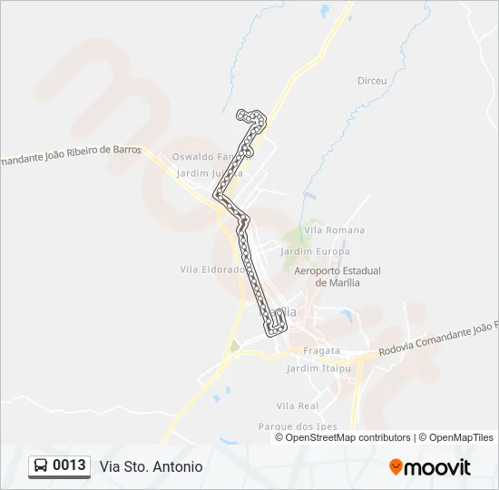 0013 Bus Line Map
