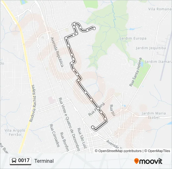 0017 Bus Line Map