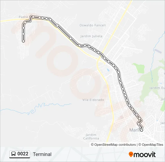 0022 Bus Line Map