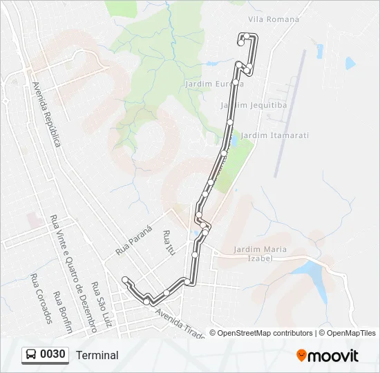 0030 Bus Line Map