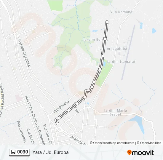0030 Bus Line Map