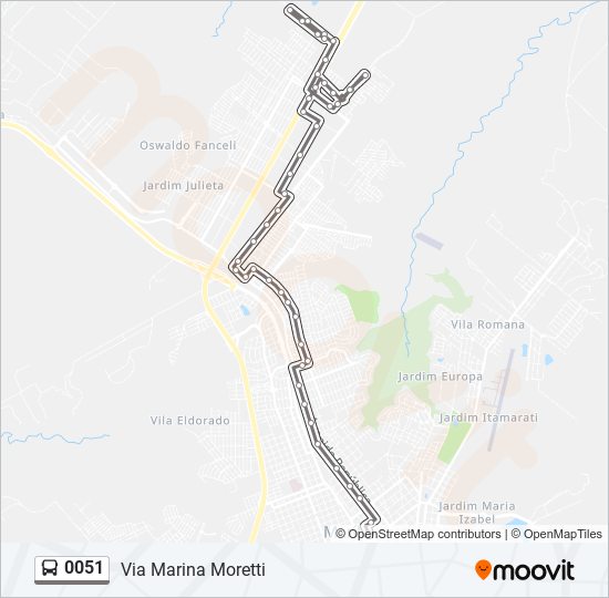 0051 bus Line Map