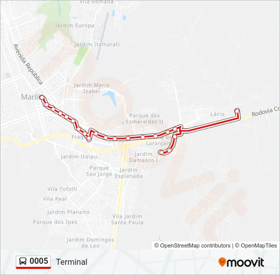 0005 Bus Line Map