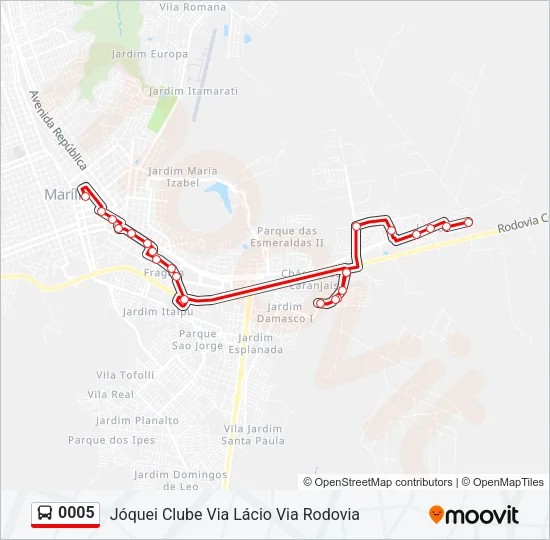 0005 Bus Line Map