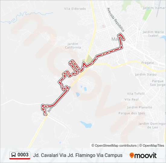 0003 Bus Line Map